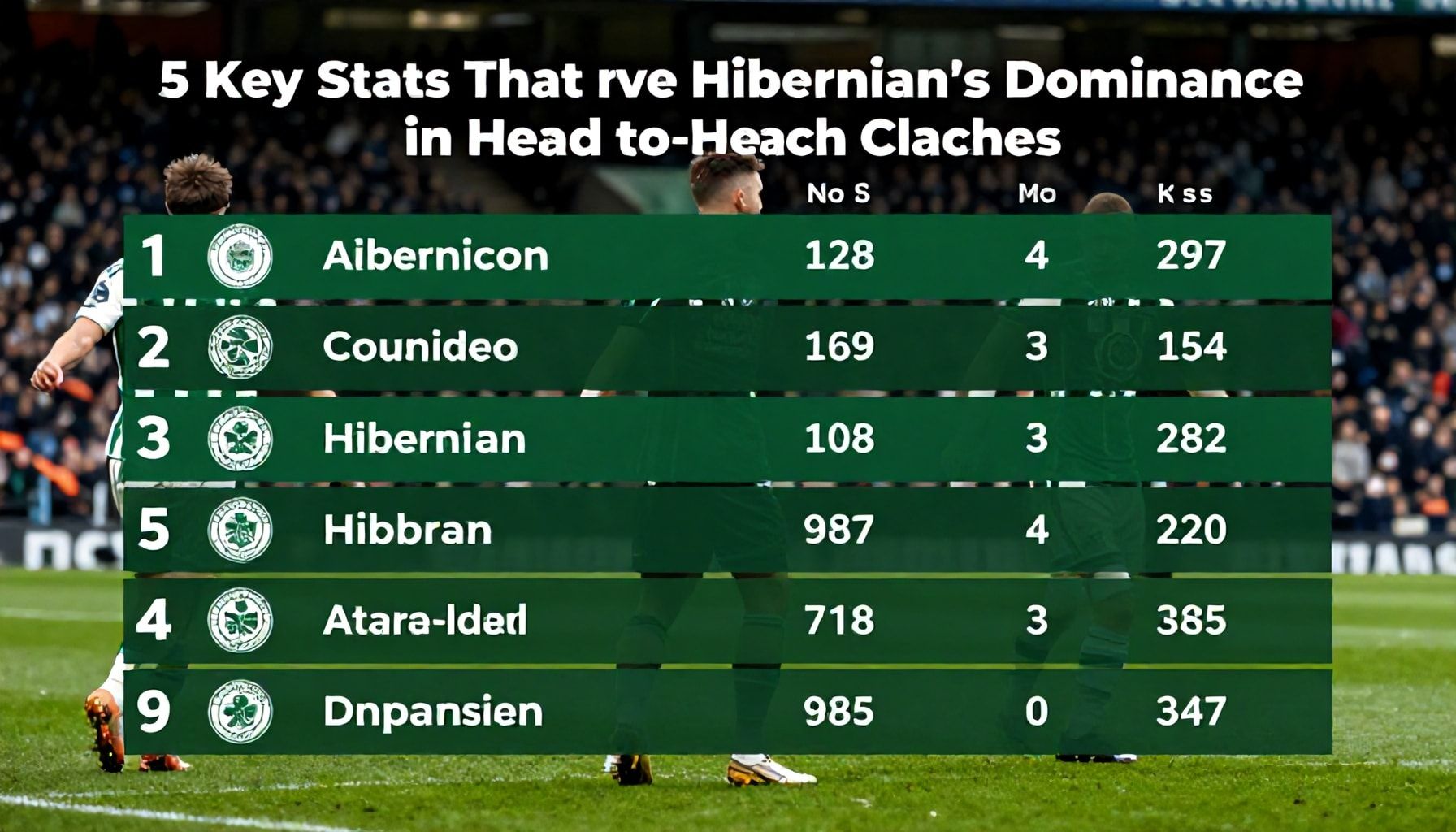 5 Key Stats That Prove Hibernian’s Dominance in Head-to-Head Clashes*