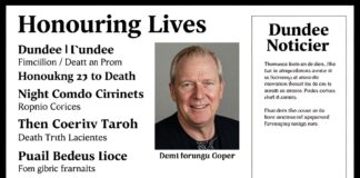 Honouring Lives: Dundee Courier Death Notices