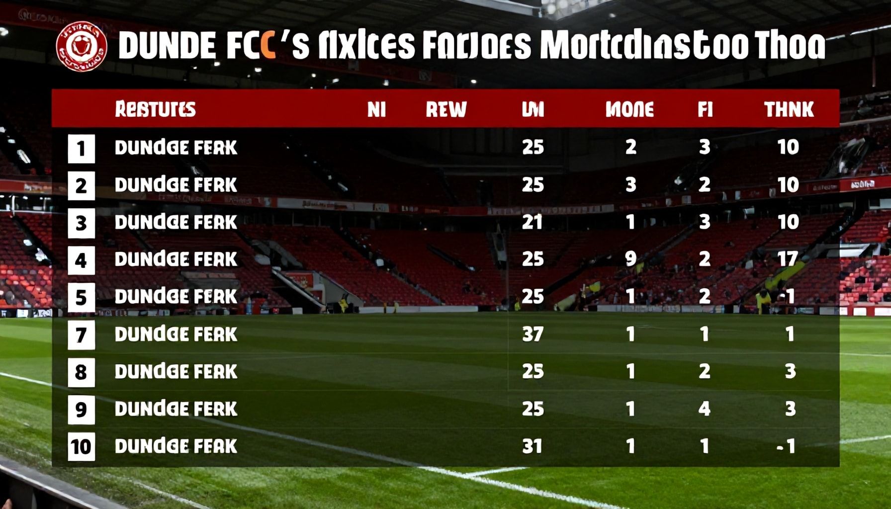 Why Dundee FC’s Fixtures Matter More Than You Think*
